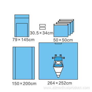 100% Impermeable Neurology set Surgical Drapes